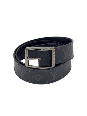 Louis Vuitton Ceinture Reverso Monogram Eclipse Leather Black Belt